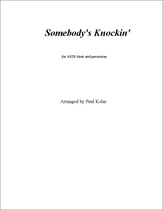 Somebody's Knockin' SATB choral sheet music cover